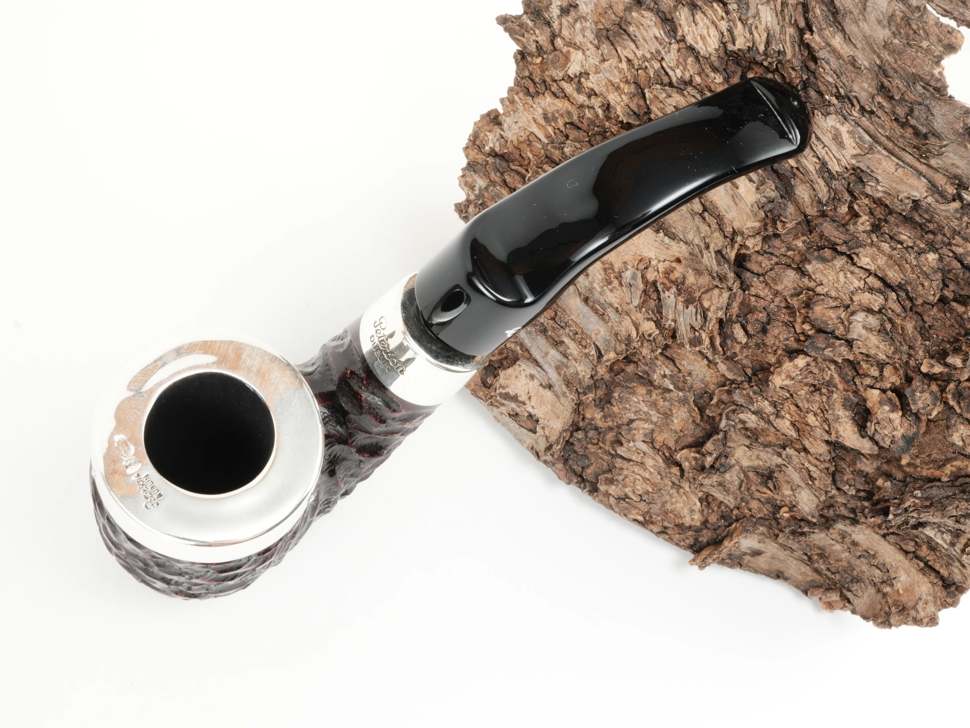 Peterson Pub Pipe rustic Silver Cap – Produktbild 3